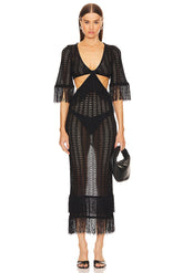 x REVOLVE Hanley Fringe Maxi Knit Dress