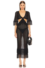 x REVOLVE Hanley Fringe Maxi Knit Dress