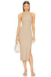 by Marianna Halia Midi Knit Dress With Slit