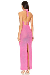 Lisse Halter Maxi Dress