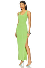 Stretch Rib Knit Maxi Dress