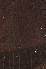 Knitted Trim Plunge Dress