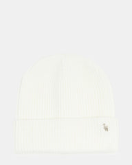 Classic Ribbed Knit Beanie Ivory