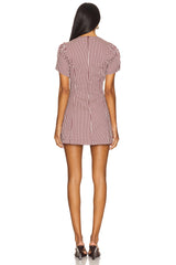 Puff Sleeve Peplum Mini Dress