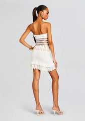 Vali Crochet Pearl Embellished Dress
