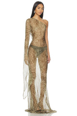 Leopard Print Maxi Dress