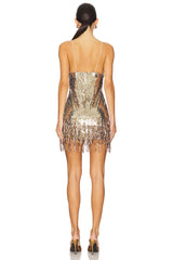 Isabetta Sequin Fringe Mini Dress