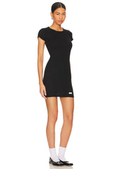 Short Sleeve Crewneck Dress