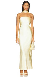 x REVOLVE Angelina Neck Tie Maxi Dress