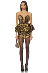 Lia Cotton Peplum Mini Dress