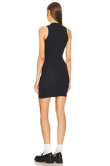 Jersey Mock Neck Mini Dress