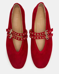 Lydia Red Suede