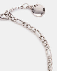 Figaro Chain Anklet Silver