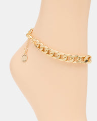 Link Chain Anklet Gold
