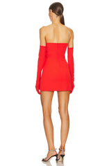 Rose Dress With Gloves