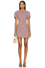 Puff Sleeve Peplum Mini Dress