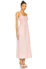 Genevieve Smocked Embroidered Bodice Dress