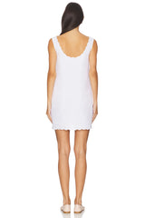 Air Linen Scallop Shift Dress