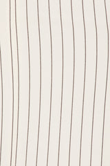Pinstripe Long Strapless Dress