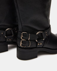Astor Black Leather Wide Calf