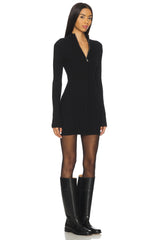 Zenni Zip Front Mini Dress