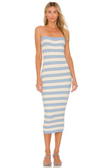Lesley Ribbed Strapless Dress