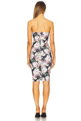 Strapless Shirred Mini Dress