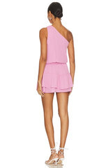 One Shoulder Ruffle Mini Dress