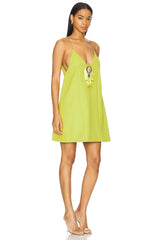 Crystal Embellished Bow Mini Dress