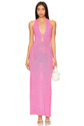 Lisse Halter Maxi Dress