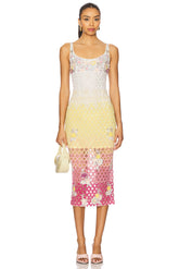 x REVOLVE Valeria Jewel Embroidered Midi Dress