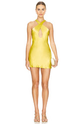 Sofia Cross Front Cut Out Mini Dress