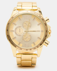 Men'S Stainless Steel Watch Gold