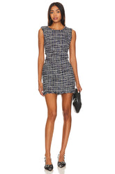 Tweed Cut Out Mini Dress