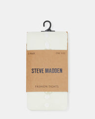 Fishnet Pearl Tights Off-White