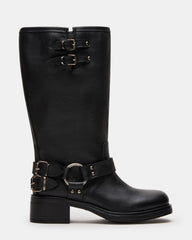 Astor Black Leather Wide Calf