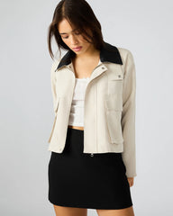 Justina Barn Jacket Oatmeal