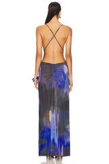 Sedona Blue Floral Maxi Dress