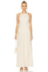 Smocked Drop Waist Maxi Dress