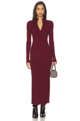 x Christina Elezaj Gretta Mock Neck Midi Dress