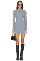 Noha Mock Neck Mini Dress