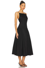 Drop Waist High Neck Dress