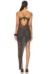 Laddered Knit Bandeau Dress