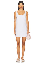 Air Linen Scallop Shift Dress