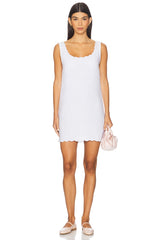 Air Linen Scallop Shift Dress