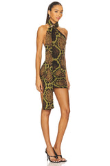 Python Sleeveless Mini Dress