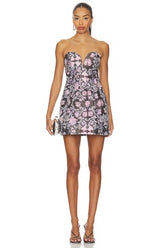 Floreo Jacquard Mini Dress
