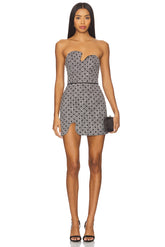 Puzzle Strapless Mini Dress