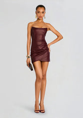 James Coated Denim Mini Dress