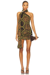 Python Sleeveless Mini Dress